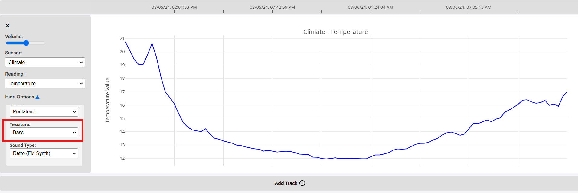 tessitura highlighted